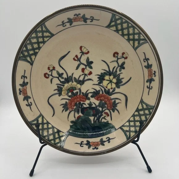 VTG 9" Japanese Porcelain Ware Bowl Floral Decorated In Hong Kong, A.C.F - Picture 2 of 12